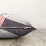 Renkli Geometrik Desenli Mermer Motifli Dijital Baskılı Modern Raşel Kadife Yastık Kılıfı Realhomes