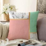 - Sonil-K-8900-Gorsel1 - Realhomes Renkli Geometrik Desenli Mermer Motifli Dijital Baskılı Modern Raşel Kadife Kırlent Kılıfı Realhomes