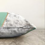 Renkli Geometrik Desenli Mermer Motifli Dijital Baskılı Modern Raşel Kadife Kırlent Kılıfı Realhomes