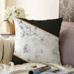 - Sonil-K-8902-Gorsel1 - Realhomes  Renkli Geometrik Desenli Mermer Motifli Dijital Baskılı Modern Raşel Kadife Kırlent Kılıfı Realhomes