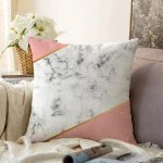 - Sonil-K-8904-Gorsel1 - Realhomes Renkli Geometrik Desenli Mermer Motifli Dijital Baskılı Modern Raşel Kadife Kırlent Kılıfı Realhomes