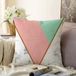 - Sonil-K-8905-Gorsel1 - Realhomes  Renkli Geometrik Desenli Mermer Motifli Dijital Baskılı Modern Raşel Kadife Kırlent Kılıfı Realhomes