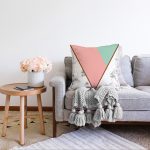 - Sonil-K-8905-Gorsel2 - Realhomes  Renkli Geometrik Desenli Mermer Motifli Dijital Baskılı Modern Raşel Kadife Kırlent Kılıfı Realhomes