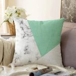 - Sonil-K-8911-Gorsel1 - Realhomes Renkli Geometrik Desenli Mermer Motifli Dijital Baskılı Modern Raşel Kadife Kırlent Kılıfı Realhomes