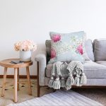 - Sonil-K-8923-Gorsel2 - Realhomes  Rengarenk Zeminli Ortanca Çiçek Desenli Dijital Baskılı Modern Raşel Kadife Yastık Kırlent Kılıfı Realhomes