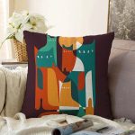 Realhomes Özel Tasarım Dijital Baskılı Modern Raşel Kadife Yastık Kırlent Kılıfı Realhomes