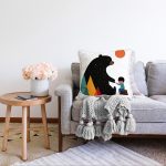 Realhomes Özel Tasarım Dijital Baskılı Modern Raşel Kadife Yastık Kırlent Kılıfı Realhomes