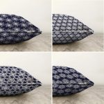 4'lü Çift Taraflı Renkli Zemin Üzerinde Kartanesi Desenli Modern Şönil Yastık Kırlent Kılıf Seti Realhomes