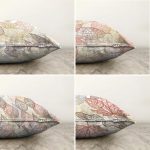 - Sonil-K4luset357-Gorsel2 - Realhomes 4'lü Çift Taraflı Renkli Zemin Üzerinde Yaprak Desenli Modern Şönil Yastık Kırlent Kılıf Seti Realhomes