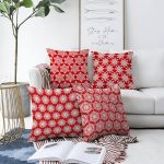 - Sonil-K4luset377-Gorsel1 - Realhomes 4'lü Çift Taraflı Renkli Zemin Üzerinde Kartanesi Desenli Modern Şönil Yastık Kırlent Kılıf Seti Realhomes