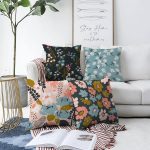 - Sonil-K4luset393-Gorsel1 - Realhomes 4'lü Çift Taraflı Rengarenk Zemin Üzerinde Çiçek Desenli Modern Şönil Yastık Kırlent Kılıf Seti Realhomes