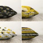 - Sonil-K4luset407-Gorsel2 - Realhomes 4'lü Çift Taraflı Renkli Zemin Üzerinde Petek Detaylo Modern Şönil Yastık Kırlent Kılıf Seti Realhomes