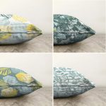 - Sonil-K4luset411-Gorsel2 - Realhomes 4'lü Çift Taraflı Renkli Zemin Üzerinde Yaprak Desenli Modern Şönil Yastık Kırlent Kılıf Seti Realhomes