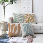 - Sonil-K4luset425-Gorsel1 - Realhomes 4'lü Çift Taraflı Renkli Zemin Üzerinde Onedraw Çizimli Modern Şönil Yastık Kırlent Kılıf Seti Realhomes