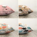 - Sonil-K4luset426-Gorsel2 - Realhomes  4'lü Çift Taraflı Renkli Zemin Üzerinde Onedraw Çizimli Modern Şönil Yastık Kırlent Kılıf Seti Realhomes