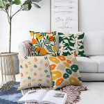 - Sonil-K4luset430-Gorsel1 - Realhomes 4'lü Çift Taraflı Renkli Zemin Üzerinde Onedraw Çizimli Modern Şönil Yastık Kırlent Kılıf Seti Realhomes