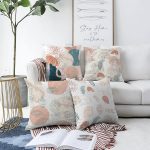 - Sonil-K4luset432-Gorsel1 - Realhomes 4'lü Çift Taraflı Renkli Zemin Üzerinde Onedraw Çizimli Modern Şönil Yastık Kırlent Kılıf Seti Realhomes