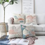 - Sonil-K4luset434-Gorsel1 - Realhomes  4'lü Çift Taraflı Renkli Zemin Üzerinde Onedraw Çizimli Modern Şönil Yastık Kırlent Kılıf Seti Realhomes