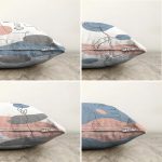 - Sonil-K4luset435-Gorsel2 - Realhomes  4'lü Çift Taraflı Renkli Zemin Üzerinde Onedraw Çizimli Bayan Silüeti Modern Şönil Yastık Kırlent Kılıf Seti Realhomes