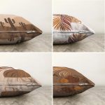 - Sonil-K4luset436-Gorsel2 - Realhomes 4'lü Çift Taraflı Renkli Zemin Üzerinde Yaprak Desenli Modern Şönil Yastık Kırlent Kılıf Seti Realhomes