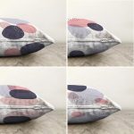 - Sonil-K4luset438-Gorsel2 - Realhomes 4'lü Çift Taraflı Beyaz Zemin Üzerinde Renkli Geometrik Desenli Modern Şönil Yastık Kırlent Kılıf Seti Realhomes