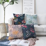 - Sonil-K4luset439-Gorsel1 - Realhomes 4'lü Çift Taraflı Rengarenk Zemin Üzerinde Çiçek Desenli Modern Şönil Yastık Kırlent Kılıf Seti Realhomes