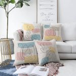 - Sonil-K4luset440-Gorsel1 - Realhomes  4'lü Çift Taraflı Renkli Zemin Üzerinde Onedraw Çizimli Modern Şönil Yastık Kırlent Kılıf Seti Realhomes