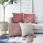 - Sonil-K4luset443-Gorsel1 - Realhomes  4'lü Çift Taraflı Renkli Zemin Üzerinde Gold Detaylı  Modern Şönil Yastık Kırlent Kılıf Seti Realhomes