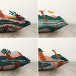 - Sonil-K4luset450-Gorsel2 - Realhomes 4'lü Çift Taraflı Renkli Zemin Üzerinde Onedraw Çizimli Ağaç Desenli Modern Şönil Yastık Kırlent Kılıf Seti Realhomes