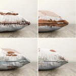 - Sonil-K4luset456-Gorsel2 - Realhomes  4'lü Çift Taraflı Beyaz Zemin Üzerinde Onedraw Çizimli Ağaç Desenli Modern Şönil Yastık Kırlent Kılıf Seti Realhomes