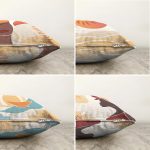 - Sonil-K4luset457-Gorsel2 - Realhomes  4'lü Çift Taraflı Renkli Zemin Üzerinde Onedraw Çizimli Afrika Kadın Desenli Modern Şönil Yastık Kırlent Kılıf Seti Realhomes