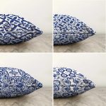 - Sonil-K4luset461-Gorsel2 - Realhomes  4'lü Çift Taraflı Beyaz Zemin Üzerinde Çini Desenli Modern Şönil Yastık Kırlent Kılıf Seti Realhomes