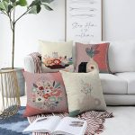 - Sonil-K4luset462-Gorsel1 - Realhomes  4'lü Çift Taraflı Renkli Zemin Üzerinde Onedraw Çizimli Vazo Desenli Modern Şönil Yastık Kırlent Kılıf Seti Realhomes