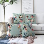 - Sonil-K4luset463-Gorsel1 - Realhomes  4'lü Çift Taraflı Rengarenk Zemin Üzerinde Çiçek Desenli Modern Şönil Yastık Kırlent Kılıf Seti Realhomes