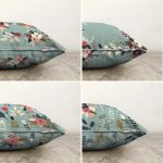 - Sonil-K4luset463-Gorsel2 - Realhomes  4'lü Çift Taraflı Rengarenk Zemin Üzerinde Çiçek Desenli Modern Şönil Yastık Kırlent Kılıf Seti Realhomes