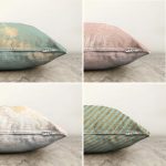 - Sonil-K4luset567-Gorsel2 - Realhomes 4'lü Çift Taraflı Renkli Zemin Üzerinde Gold Detaylı Mermer Desenli Modern Şönil Yastık Kırlent Kılıf Seti Realhomes