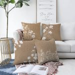 - Sonil-K4luset573-Gorsel1 - Realhomes  4'lü Çift Taraflı Rengarenk Zemin Üzerinde Beyaz Çiçek Desenli Modern Şönil Yastık Kırlent Kılıf Seti Realhomes