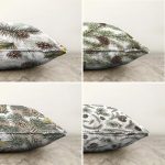 - Sonil-K4luset574-Gorsel2 - Realhomes  Çift Taraflı 4'lü Yılbaşı Temalı Kozalak ve Yapraklı Kombin Modern Şönil Yastık Kırlent Kılıfı Realhomes