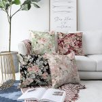 - Sonil-K4luset579-Gorsel1 - Realhomes 4'lü Çift Taraflı Rengarenk Zemin Üzerinde Çiçek Desenli Modern Şönil Yastık Kırlent Kılıf Seti Realhomes