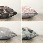 - Sonil-K4luset581-Gorsel2 - Realhomes 4'lü Çift Taraflı Renkli Zemin Üzerinde Yaprak Desenli Modern Şönil Yastık Kırlent Kılıf Seti Realhomes