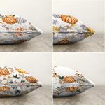 - Sonil-K4luset590-Gorsel2 - Realhomes Çift Taraflı 4'lü Kabak Desen Dijital Baskılı Modern Şönil Yastık Kırlent Kılıfı Realhomes