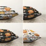 - Sonil-K4luset591-Gorsel2 - Realhomes  Çift Taraflı 4'lü Kabak Motifli Dijital Baskılı Dekoratif Şönil Yastık Kırlent Kılıfı Realhomes