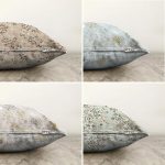 4'lü Çift Taraflı Rengarenk Zemin Üzerinde Çiçek Desenli Modern Şönil Yastık Kırlent Kılıf Seti Realhomes