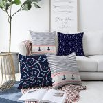 - Sonil-K4luset618-Gorsel1 - Realhomes 4'lü Çift Taraflı Renkli Zemin Üzerinde Denizci Desenli Modern Şönil Yastık Kırlent Kılıf Seti Realhomes