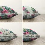 - Sonil-K4luset629-Gorsel2 - Realhomes  4'lü Çift Taraflı Renkli Zemin Üzerinde Kaktüs Desenli Modern Şönil Yastık Kırlent Kılıf Seti Realhomes