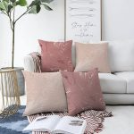 - Sonil-K4luset633-Gorsel1 - Realhomes  4'lü Çift Taraflı Renkli Zemin Yaprak Desenli Modern Şönil Yastık Kırlent Kılıf Seti Realhomes