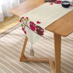 RealHomes Dijital Baskılı Özel Tasarım Püsküllü Şönil Üçgen Runner Realhomes