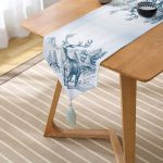 Realhomes Özel Tasarım Dijital Baskılı Modern Püsküllü Şönil Üçgen Runner Realhomes