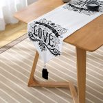 - UcgenRunner-2007-Gorsel2 - Realhomes Love Baskılı Dijital Püsküllü Şönil Üçgen Runner Realhomes