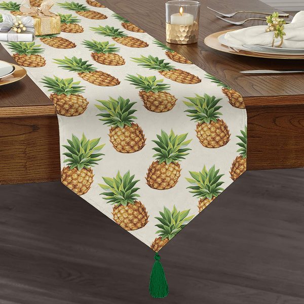 - UcgenRunner-2032-Gorsel1 - Realhomes  Realhomes Beatiful Cactus Baskılı Dijital Baskılı Özel Tasarım Püsküllü Şönil Üçgen Runner Realhomes